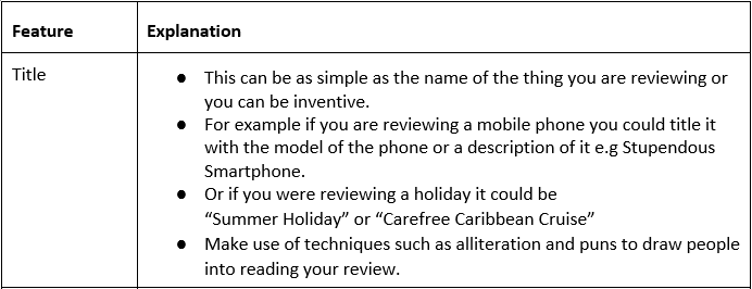 ENGLISH - WRITING A REVIEW - GCSE-image4